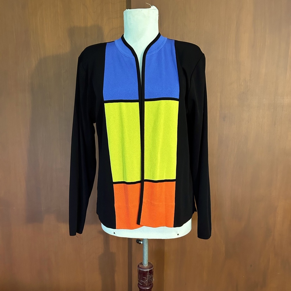 Exclusively Misook Color Block Sweater - image 1
